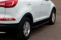 Kia Sportage 2010-2015 Progi Boczné Allmond Black (2 szt., aluminium) zdjęcia 1