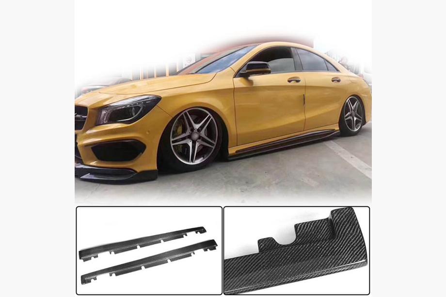 Mercedes CLA C117 2013-2019 Progi Boczne V3 (do HB, Carbon) Image