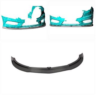Nakładka na Zderzak Przedni Lip V1 do AMG-Line / A45 AMG HB 2013-2015, Carbon zdjęcia 2