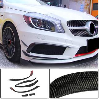 Nakładki na Przedni Zderzak z Włókna Węglowego (dla AMG-Line / A45 AMG HB 2013-2015) Mercedes A-class W176 2012-2018 zdjęcia 1