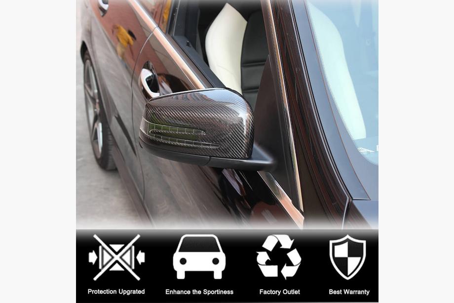 Mercedes A-class W176 2012-2018 Nakładki na Lusterka Carbon Zdjęcia 3
