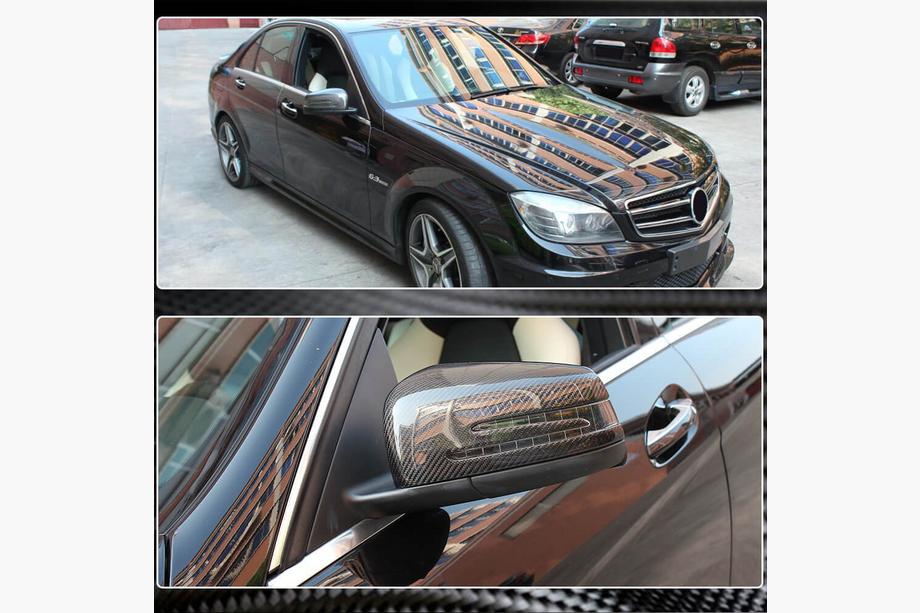 Mercedes A-class W176 2012-2018 Nakładki na Lusterka Carbon Zdjęcia 4