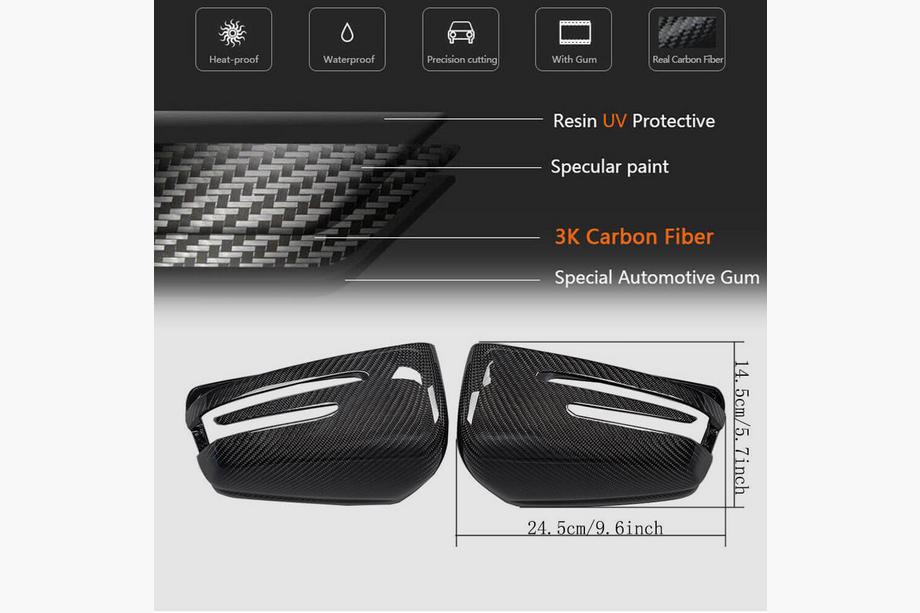 Mercedes A-class W176 2012-2018 Nakładki na Lusterka Carbon Zdjęcia 6