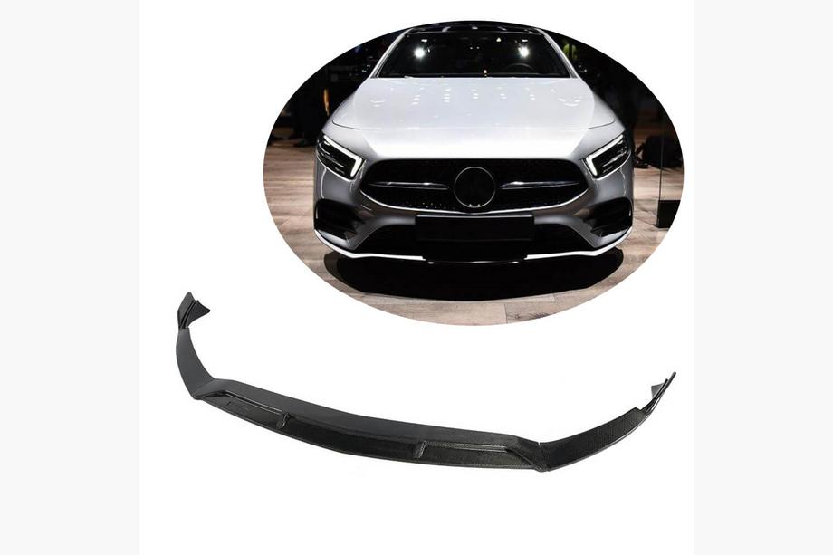 Mercedes A-class W177 2018- Nakładka Zderzaka Przedniego Lip V3 do AMG-Line SD 2018-2021 Carbon Image