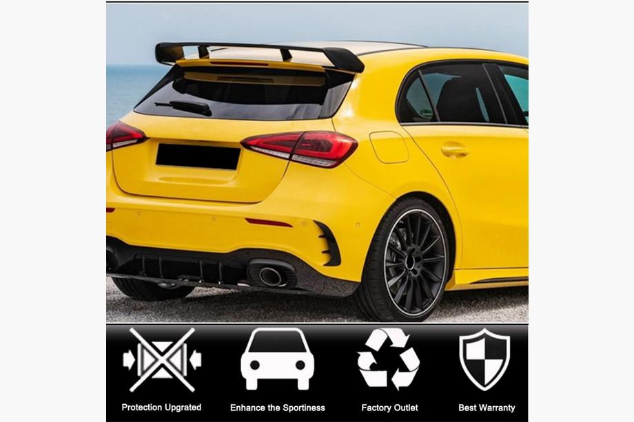 Mercedes A-class W177 2018- Nakładki na tylny zderzak (do A45 AMG 2021-2023, Carbon) Zdjęcia 2