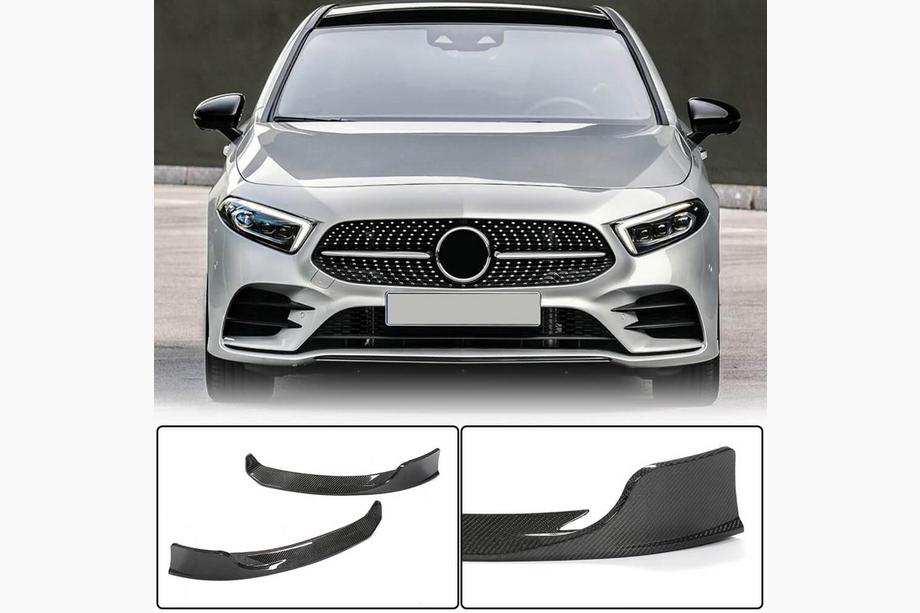 Mercedes A-class W177 2018- Nakładki na przedni zderzak Flap (do AMG-Line 2018-2021, Carbon) Image