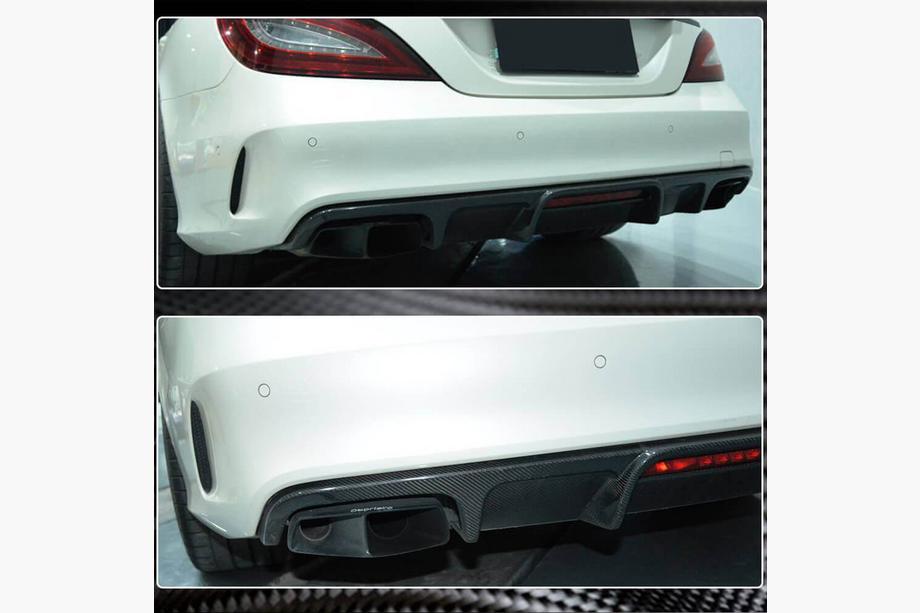 Mercedes CLS C218 2011-2018 Dyfuzor tylnego zderzaka (do Base/CLS63 AMG 2015-2018, Carbon) Zdjęcia 3