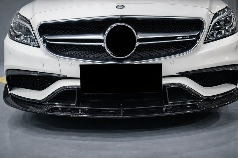 Mercedes CLS C218 2011-2018 Nakładki na przedni zderzak z karbonu do CLS63 AMG SD 2015-2018 Zdjęcia 6