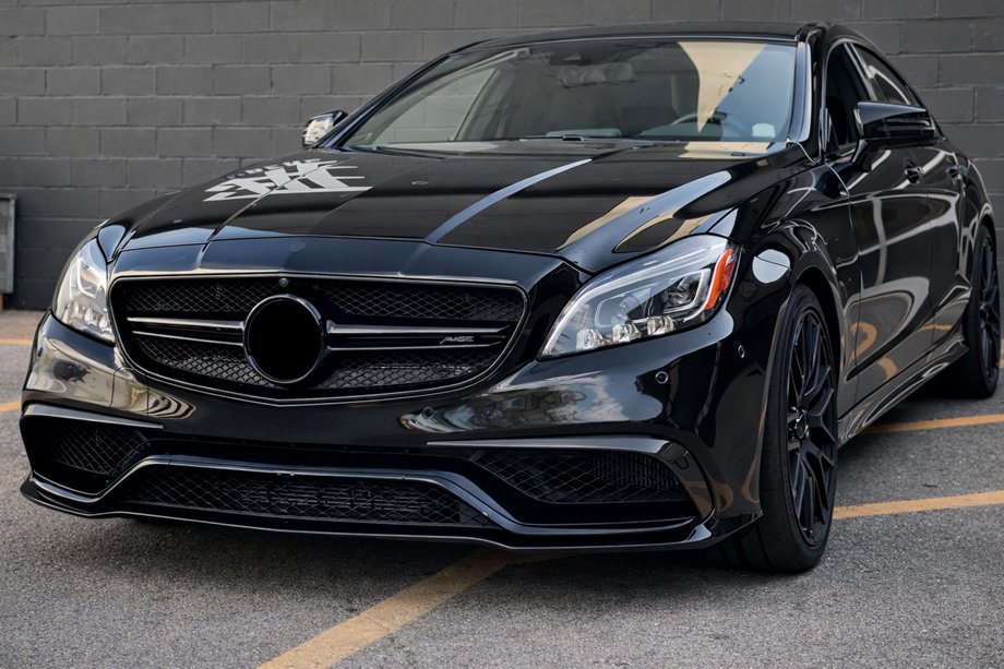 Mercedes CLS C218 2011-2018 Nakładki na przedni zderzak z karbonu do CLS63 AMG SD 2015-2018 Zdjęcia 3
