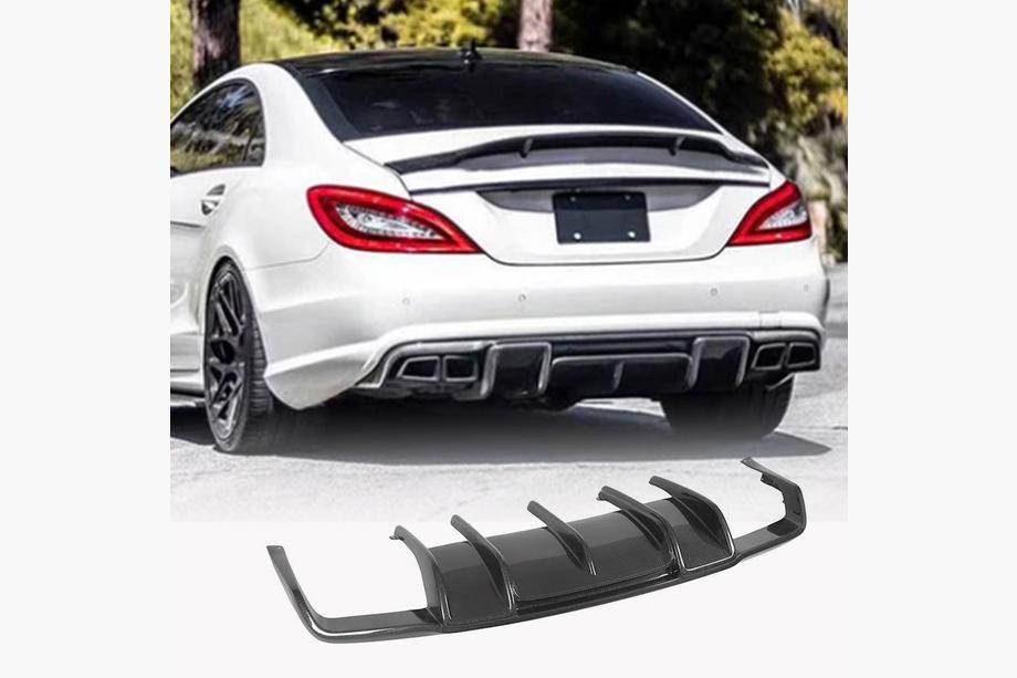 Mercedes CLS C218 2011-2018 Dyfuzor tylnego zderzaka do AMG-Line/CLS63 AMG 2011-2014, Carbon Image