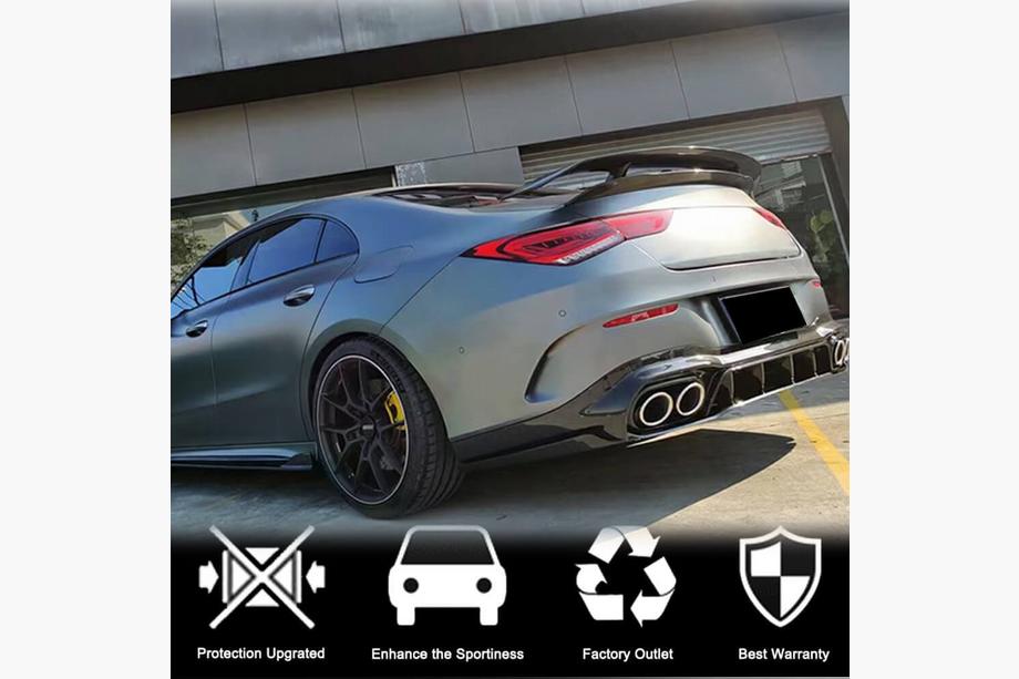 Mercedes CLA C118 2019- Dyfuzor tylnego zderzaka do AMG-Line SD 2019-2022, Carbon Zdjęcia 3