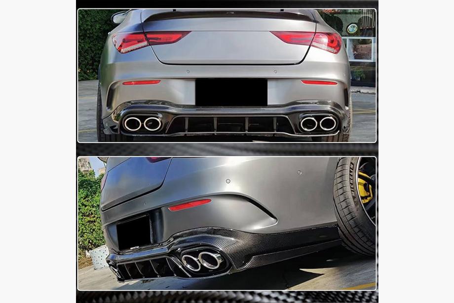 Mercedes CLA C118 2019- Dyfuzor tylnego zderzaka do AMG-Line SD 2019-2022, Carbon Zdjęcia 4