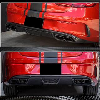 Dyfuzor tylnego zderzaka V1 do AMG-Line 2017-2019 Carbon zdjęcia 4