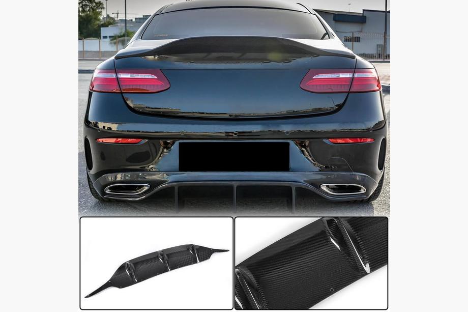 Mercedes E-class coupe C238 2016-2024 Dyfuzor Tylnego Zderzaka V2 do AMG-Line 2017-2019 Carbon Image