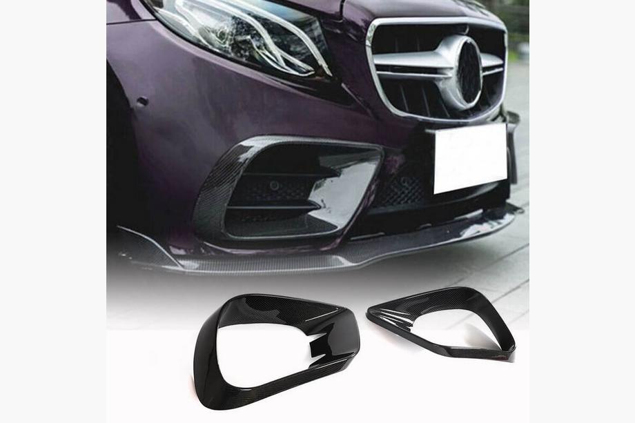 Mercedes E-class coupe C238 2016-2024 Nakładki na Przedni Zderzak z Włókna Węglowego (dla AMG-Line 2017-2019) Image