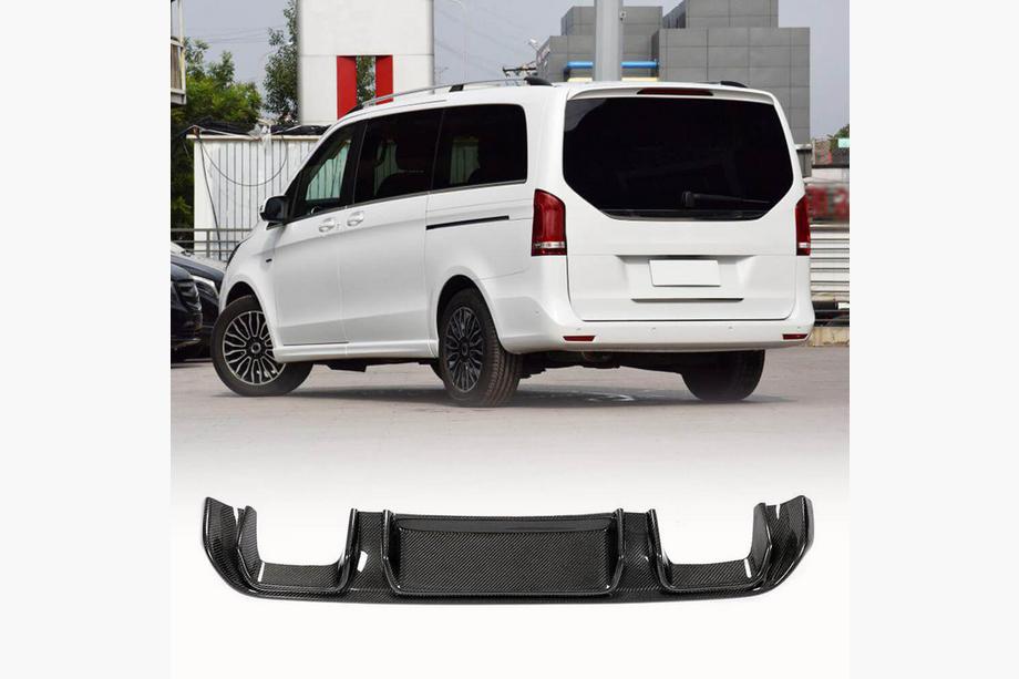 Mercedes Vito/V-class W447 2014- Dyfuzor Tylnego Zderzaka V2 (do V-Class 2014-2019, Carbon) Image
