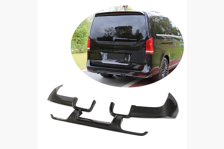 Mercedes Vito/V-class W447 2014- Dyfuzor Tylnego Zderzaka V3 (do V-Class 2014-2019, Carbon) Zdjęcia 1