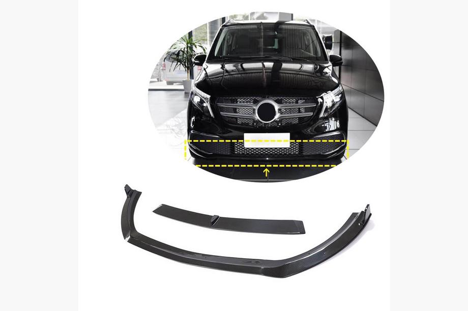 Mercedes Vito/V-class W447 2014- Nakładka na przedni zderzak Lip (2020+, Suchy karbon) Image