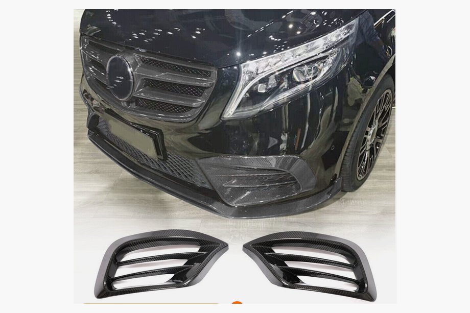 Mercedes Vito/V-class W447 2014- Nakładki na Halogeny V1 (2020+, Suchy Carbon) Image