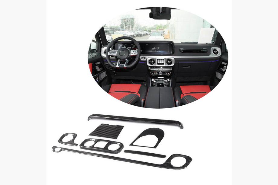 Mercedes G class W463 2018-2024 Zestaw wstawek karbonowych do wnetrza V1 Zdjęcia 1