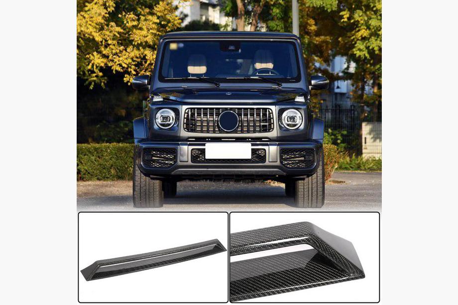 Mercedes G class W463 2018-2024 Nakładka na przedni zderzak V2 (do G63 AMG, Suchy karbon) Image