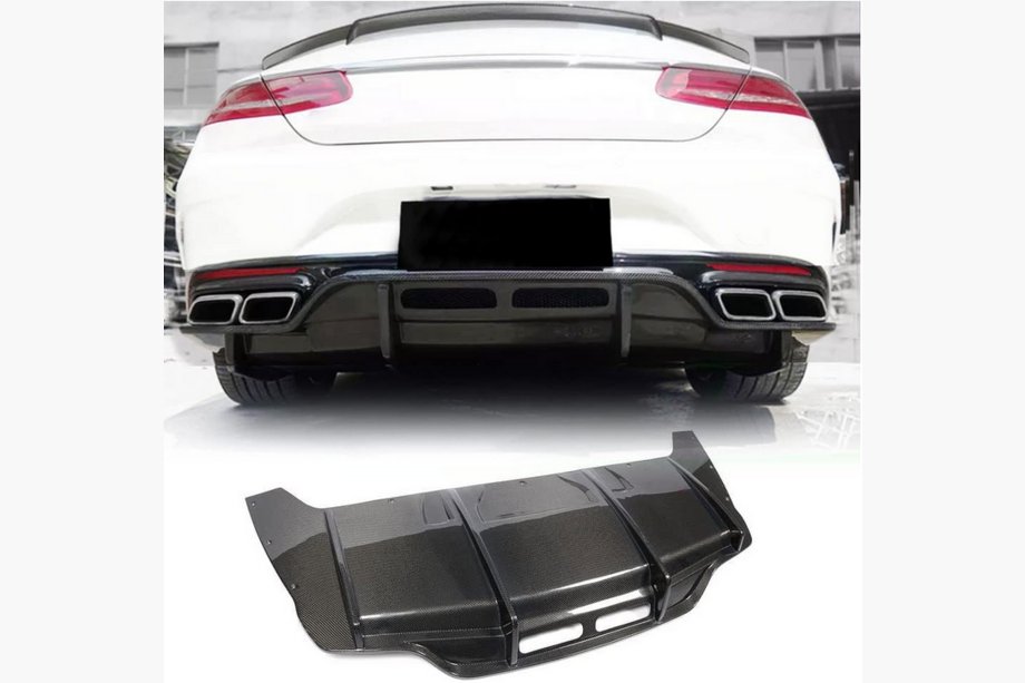 Mercedes S-class C217 Coupe 2014-2020 Dyfuzor tylnego zderzaka do AMG-Line 2015-2018, Carbon Zdjęcia 1