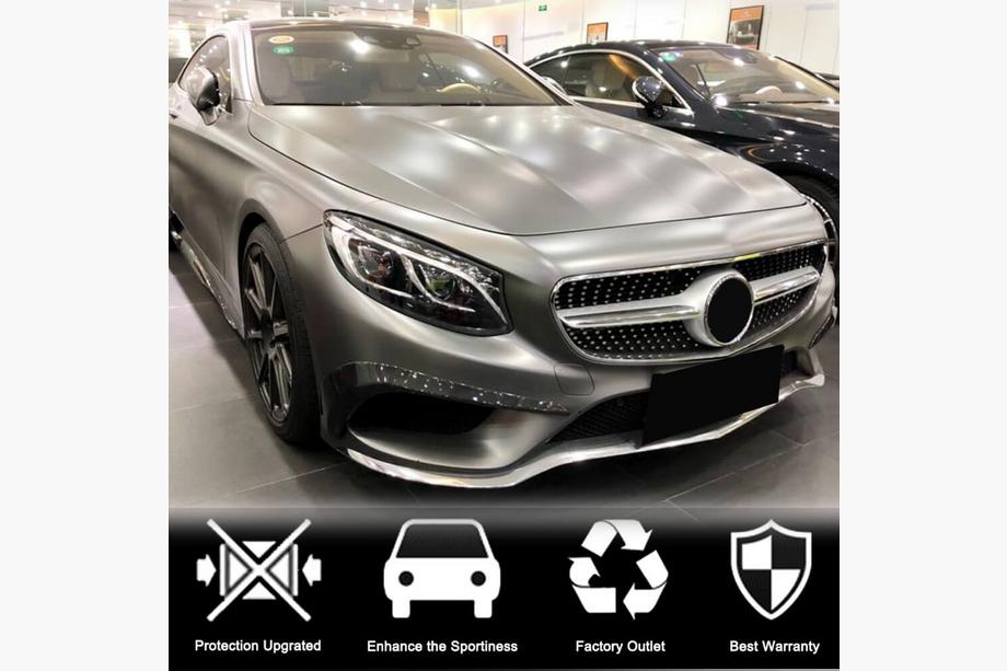 Mercedes S-class C217 Coupe 2014-2020 Nakładki na Przedni Zderzak z Włókna Węglowego (dla AMG-Line 2015-2018) Zdjęcia 4
