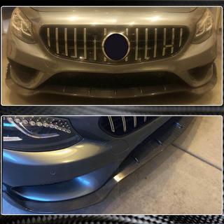 Nakładka Zderzaka Przedniego Lip V2 do AMG-Line 2015-2018 Carbon zdjęcia 4