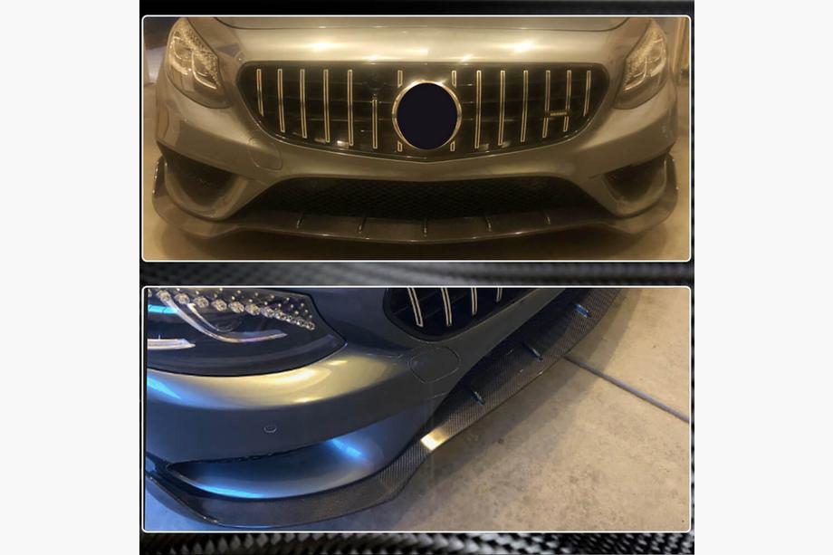 Mercedes S-class C217 Coupe 2014-2020 Nakładka Zderzaka Przedniego Lip V2 do AMG-Line 2015-2018 Carbon Zdjęcia 4