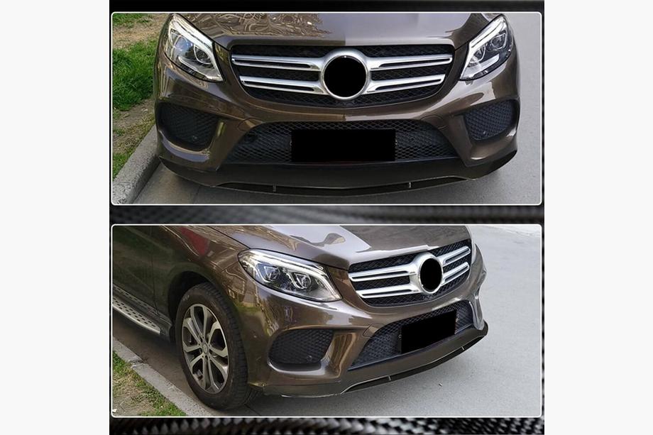 Mercedes GLE coupe C292 2015-2019 Nakładki na przedni zderzak Lip (do GLE43 AMG, Carbon) Zdjęcia 2