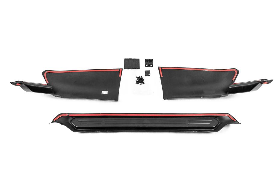 Toyota Land Cruiser Prado 150 2009-2023 Tylna nakładka TRD, 3-częściowa (do 2017+) Biały Zdjęcia 6