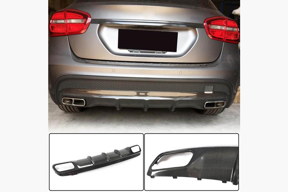 Mercedes GLA X156 2014-2019 Dyfuzor tylnego zderzaka do GLA45 AMG, Carbon Image