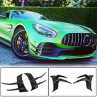 Mercedes AMG GT C190/R190 2014-2022 Nakładki na przedni zderzak V2 (do GT R 2016-2019, Suchy Carbon) zdjęcia 1