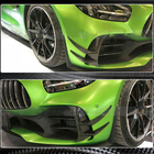 Mercedes AMG GT C190/R190 2014-2022 Nakładki na przedni zderzak V2 (do GT R 2016-2019, Suchy Carbon) zdjęcia 4