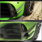 Mercedes AMG GT C190/R190 2014-2022 Nakładki na przedni zderzak V2 (do GT R 2016-2019, Suchy Carbon) zdjęcia 5
