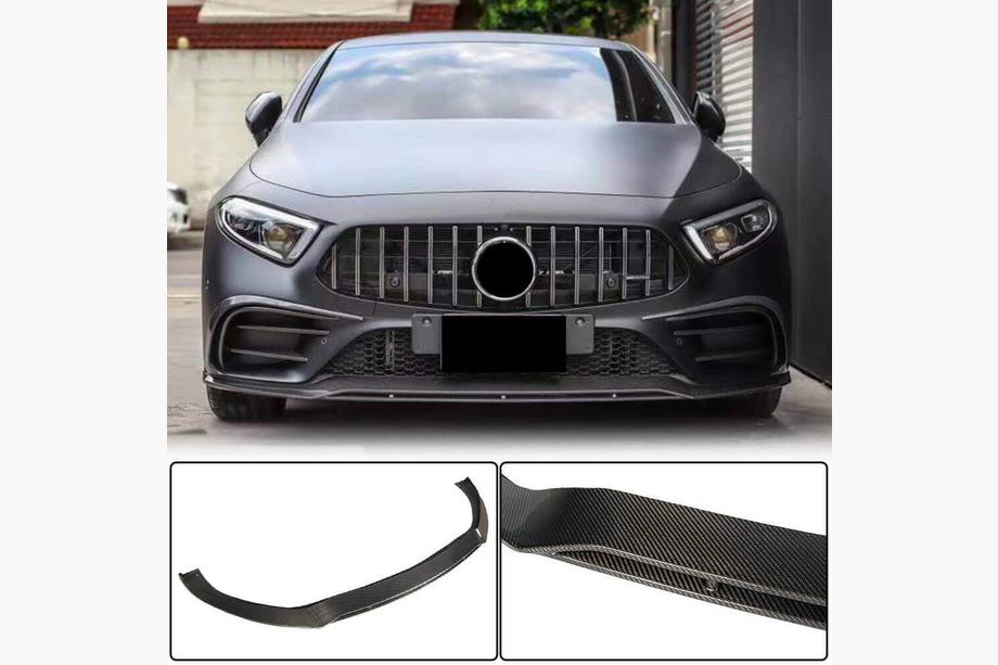 Mercedes CLS C257 2018- Nakładka na przedni zderzak Lip (do AMG/AMG-Line 2018-2020, Carbon) Zdjęcia 1