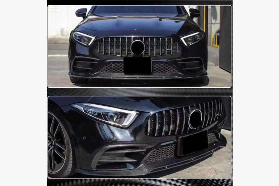 Mercedes CLS C257 2018- Nakładka na przedni zderzak Lip (do AMG/AMG-Line 2018-2020, Carbon) Zdjęcia 4