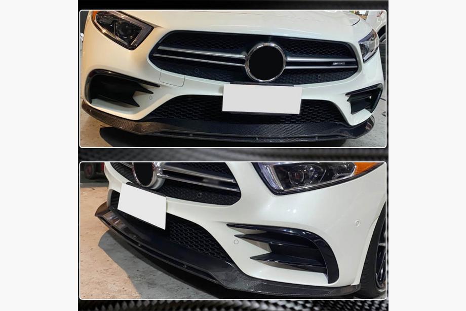 Mercedes CLS C257 2018- Nakładka na przedni zderzak Lip (do AMG/AMG-Line 2018-2020, Carbon) Zdjęcia 5