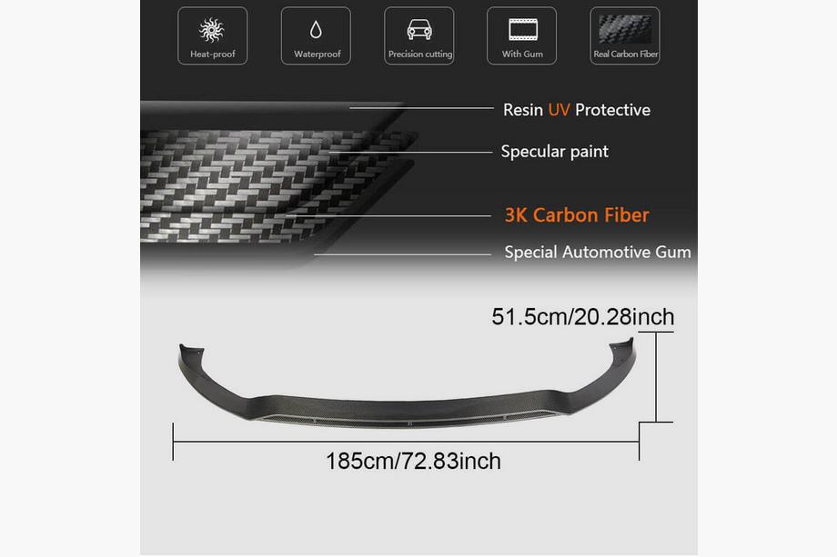 Mercedes CLS C257 2018- Nakładka na przedni zderzak Lip (do AMG/AMG-Line 2018-2020, Carbon) Zdjęcia 6