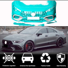 Mercedes CLA C118 2019- Nakładki na przedni zderzak z karbonu do CLA45 AMG SD zdjęcia 2