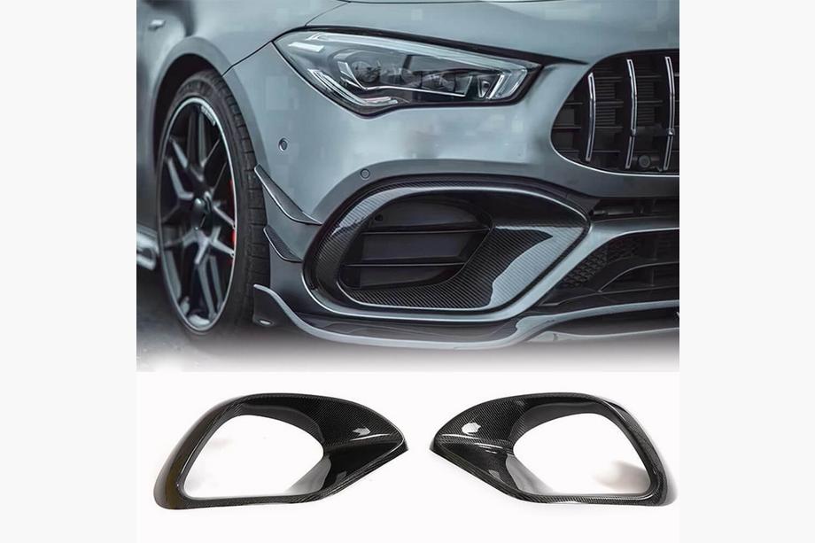 Mercedes CLA C118 2019- Nakładki na przedni zderzak z karbonu do CLA45 AMG SD Image