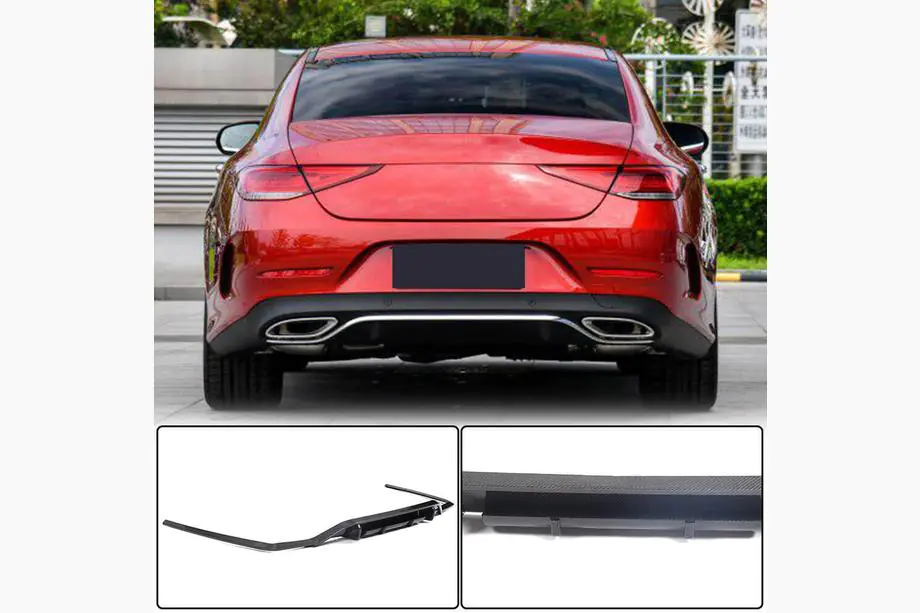 Mercedes CLS C257 2018- Dyfuzor Tylnego Zderzaka V1 do AMG-Line 2018-2020 Carbon Image