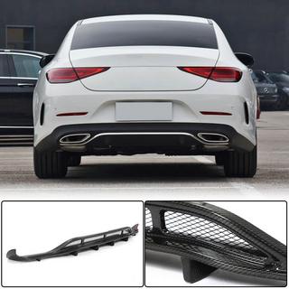 Dyfuzor tylnego zderzaka V2 do AMG-Line 2018-2020, Carbon zdjęcia 1