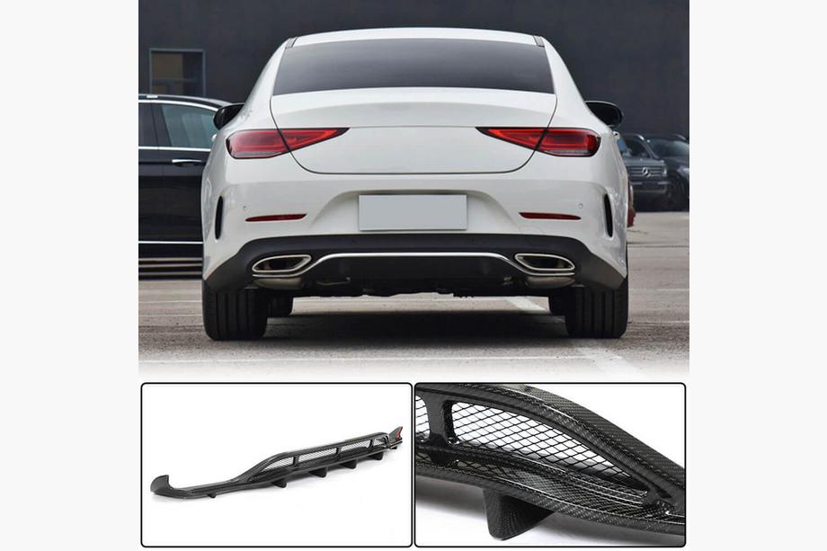 Mercedes CLS C257 2018- Dyfuzor tylnego zderzaka V2 do AMG-Line 2018-2020, Carbon Image