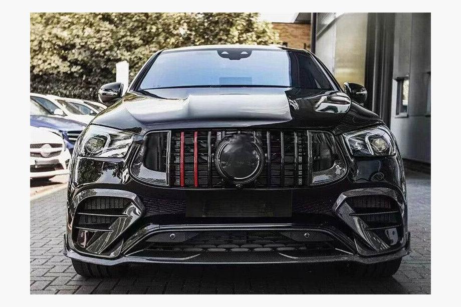 Mercedes GLE coupe C292 2015-2019 Nakładki na Przedni Zderzak z Włókna Węglowego (GLE63 AMG) Zdjęcia 4