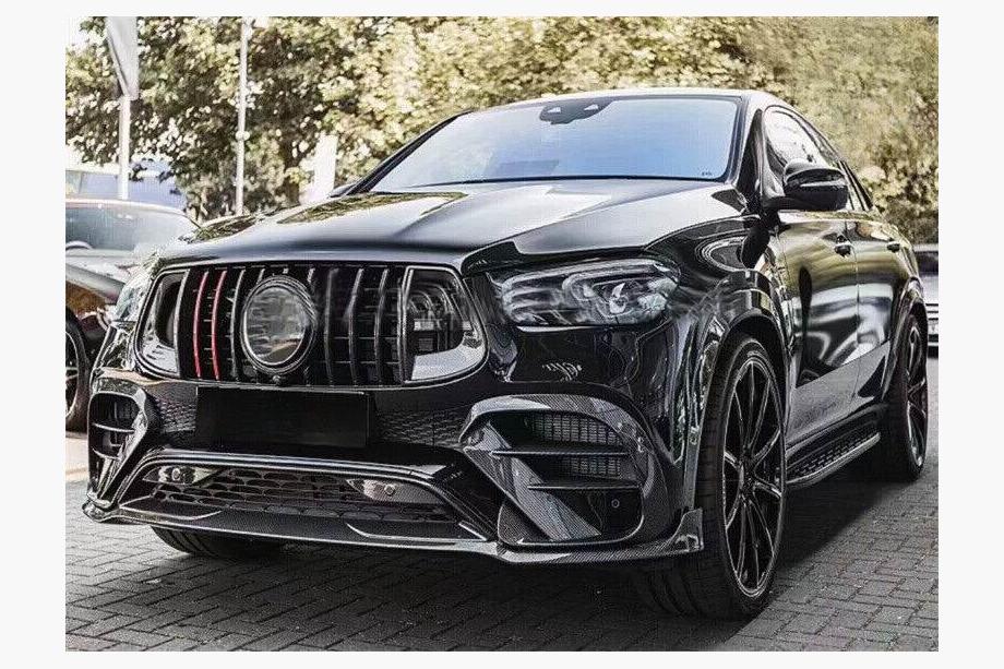 Mercedes GLE coupe C292 2015-2019 Nakładki na Przedni Zderzak z Włókna Węglowego (GLE63 AMG) Zdjęcia 5
