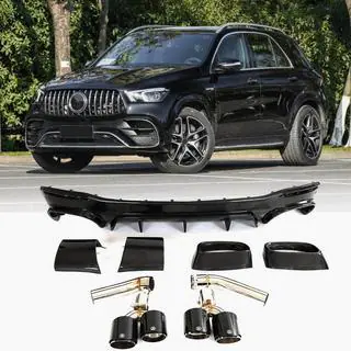 Dyfuzor tylny z końcówkami wydechu GLE63 Carbon (2018-2026) zdjęcia 1