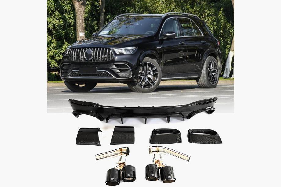Mercedes GLE W167 2018- Dyfuzor tylny z końcówkami wydechu GLE63 Carbon (2018-2026) Image