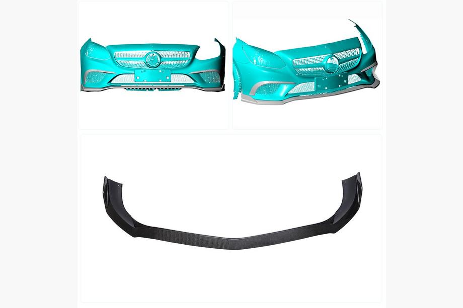 Mercedes SLK R172 2011-2016 Nakładka na przedni zderzak Lip (do Base 2016-2020, Carbon) Zdjęcia 2