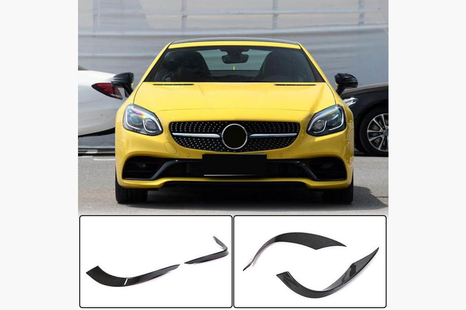 Mercedes SLK R172 2011-2016 Nakładki na przedni zderzak z karbonu (dla Base 2016-2020) Image